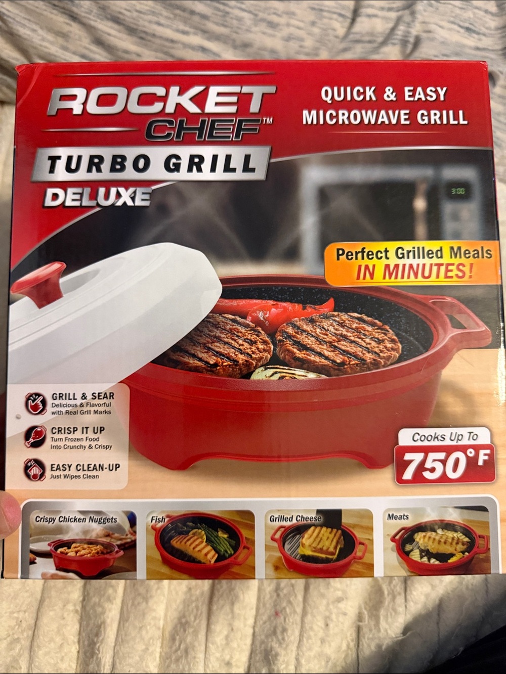 Turbo Grill Deluxe - Red Microwave Grill